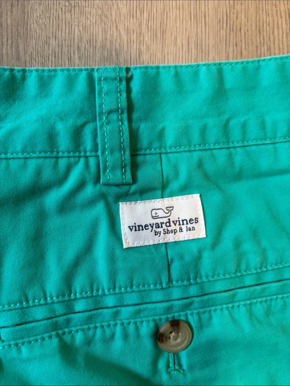 Vineyard Vines Teal Flat Front Chino Shorts